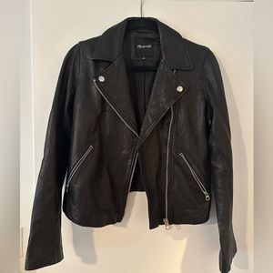 Madewell washed leather motorcycle jacket